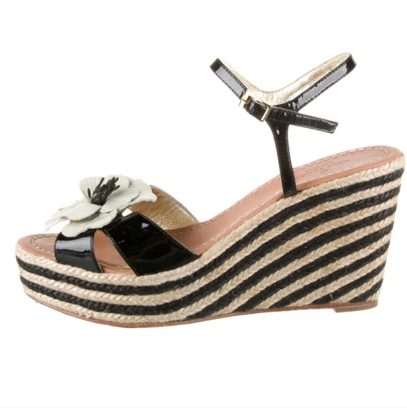 Kate Spade Platform Wedge 8.5 Made in SPAIN 🇪🇸 - Picture 1 of 6